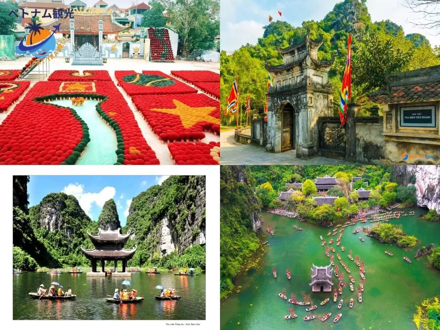 世界遺産チャンアン＋古都ホアルー＋クアン・フー・カウ線香村観光ツアー洞窟でのボート探検で＜昼食／日本語ガイド／ハノイ発 世界遺産チャンアン＋線香村